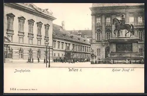 AK Wien, Josefsplatz mit Denkmal Kaiser Josef II.