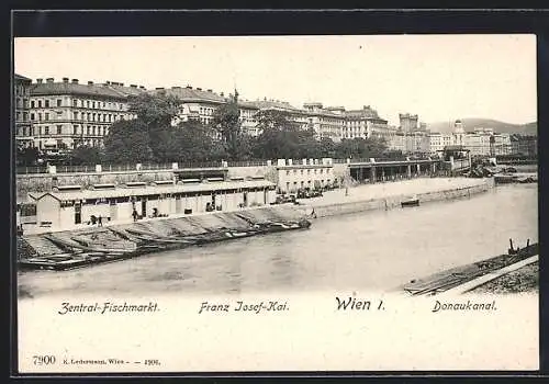 AK Wien, Zentral-Fischmarkt, Franz Josef-Kai, Donaukanal