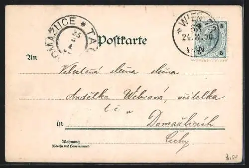 Künstler-AK Wien I, Blick auf den Franzensring