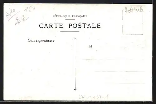 AK Paris, Ambulance et Infirmiers 7 rue de Sévres, Voiture Unic George Richard, Rotes Kreuz Krankenwagen