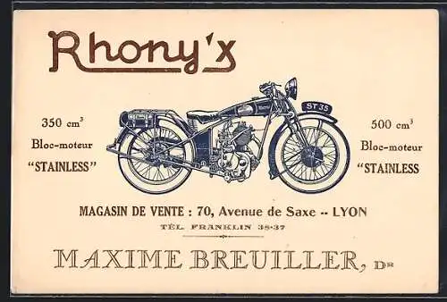 AK Rhony`x Motorrad ST 35, Reklame, Maxime Breuiller