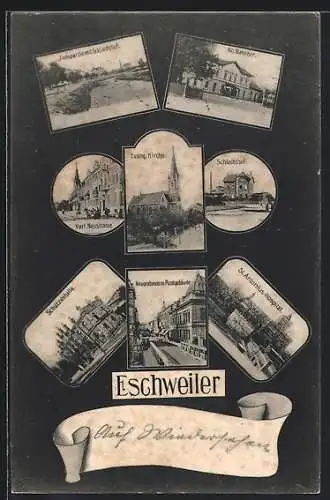 AK Eschweiler, Schützenhalle, Schlachthof, Neugrabenstrasse, Bahnhof, Verl. Neustrasse