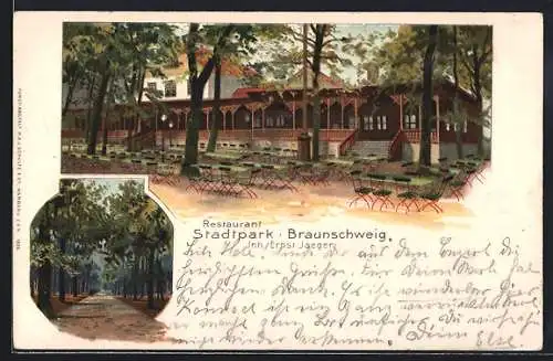 Lithographie Braunschweig, Restaurant Stadtpark, Inh. Ernst Jaeger