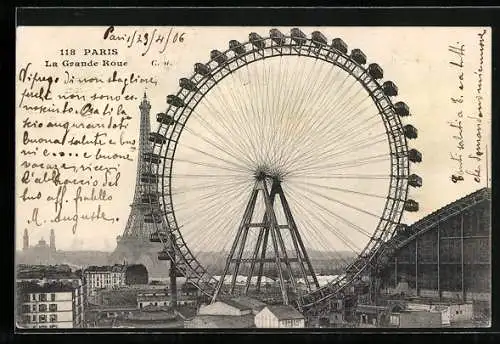 AK Paris, La Grande Roue de Paris