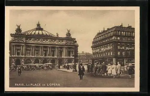 AK Paris, La Place de l`Opéra