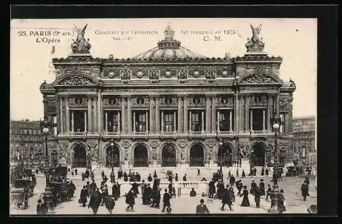 AK Paris, Fassade der Opéra Garnier