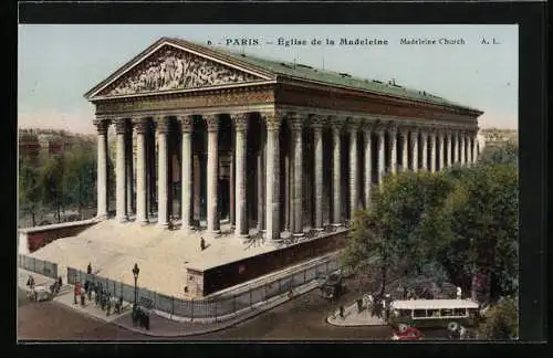 AK Paris, Église de la Madeleine