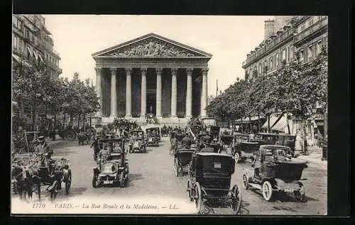 AK Paris, Église de la Madeleine, Strassenansicht