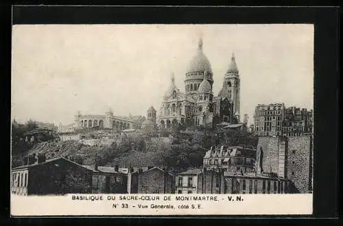 AK Paris, Sacré-Coeur de Montmartre, Vue Generale, cote S. E.