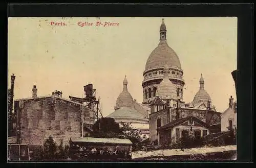 AK Paris, Eglise St-Pierre, Sacré-Coeur de Montmartre