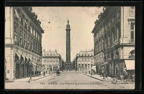 AK Paris, La Place et la Colonne Vendome