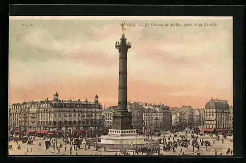 AK Paris, La Colonne de Juillet, place de la Bastille