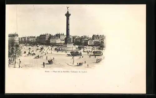 AK Paris, Place de la Bastille, Colonne de Juillet