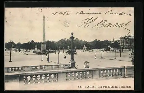 AK Paris, La Place de la Concorde