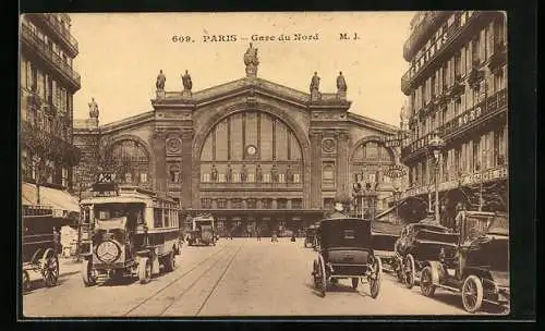 AK Paris, La Gare du Nord