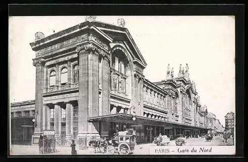 AK Paris, Gare du Nord, Bahnhof