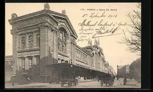 AK Paris, La Gare du Nord