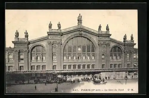 AK Paris, La Gare du Nord