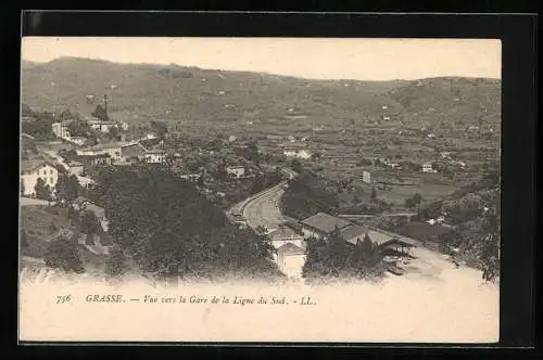 AK Grasse, Vue vers la Gare de la Ligne du Sud