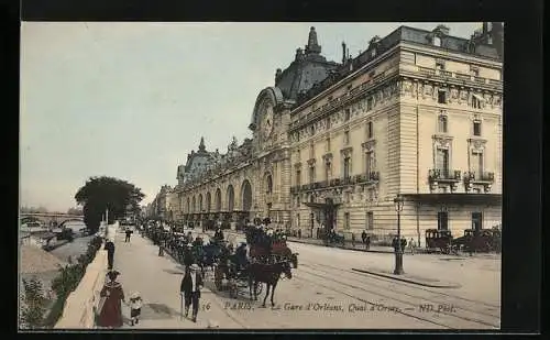 AK Paris, La Gare d`Orléans, Quai d`Orsay