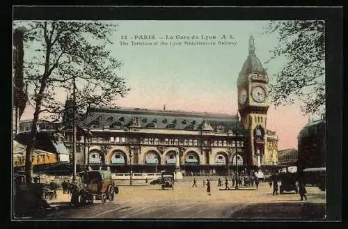 AK Paris, La Gare de Lyon