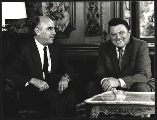 Fotografie WEREK, München, Fran Josef Strauss mit dem mexikanischen Staatspräsidenten Jose Lopez Portillo