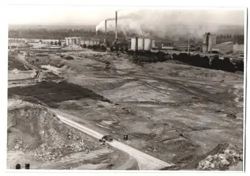 10 Fotografien Hans Armster, Mainz, Ansicht Weisenau, Zementwerk Weisenau, Tagebau, Fabrik, Bergbau