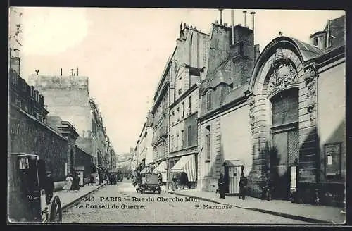 AK Paris, Le Conseil de Guerre, Rue du Cherche Midi