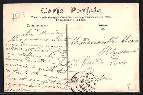 AK Paris, Rue de Grenelle, Strassenpartie