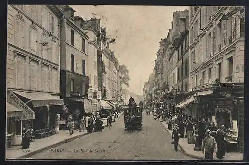 AK Paris, La Rue de Sèvres, Strassenpartie