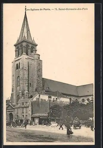 AK Paris, Église Saint-Germain-des-Prés