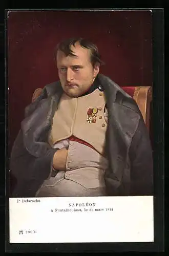 AK Napoleon a Fontainebleau le 31 mars 1814