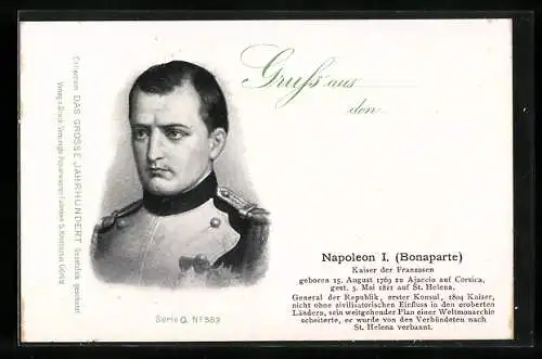 AK Napoleon I. Bonaparte, Kaiser der Franzosen, 1769-1821