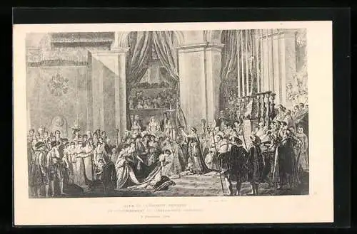 AK Sacre de l`Empereur Napoléon et Couronnement de l`Imperatrice Josephine