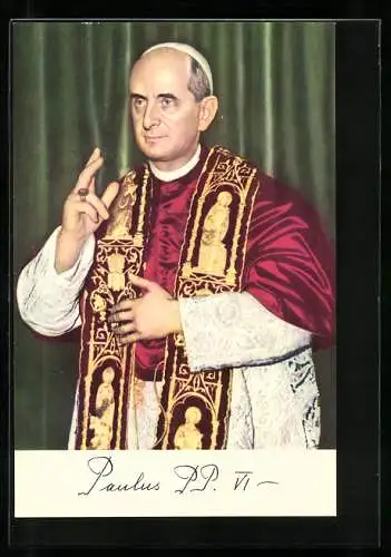 AK Papst Paul VI. mit Stola