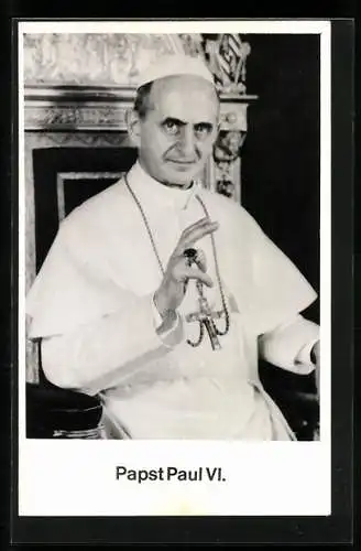 AK Papst Paul VI. in Soutane