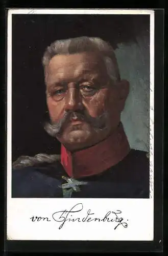 AK Portrait von Paul von Hindenburg in Uniform