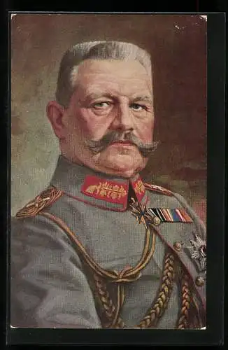 Künstler-AK Generalfeldmarschall Paul von Hindenburg