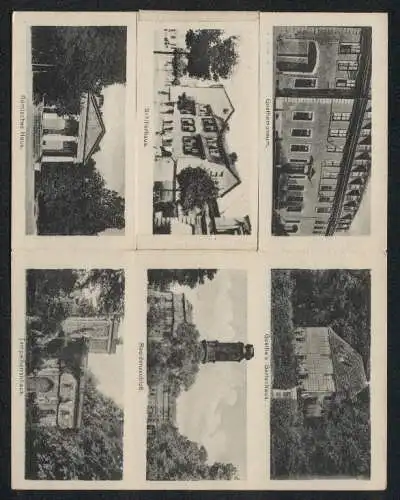 Klapp-AK Weimar / Thüringen, Stadtpanorama, Bahnhof, Museum, Goethe-Schiller-Archiv, Liszthaus