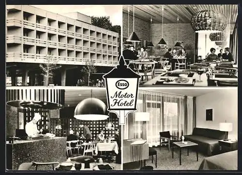 AK Hannover-Kirchrode, Esso Motel am Tiergarten, Innenarchitektur