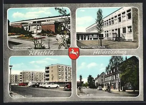 AK Kleefeld, Heidesiedlung, Stadtsparkasse, Hermann Löns-Schule, Burgdorfer Damm