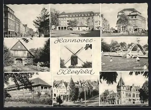 AK Hannover-Kleefeld, Gaststätte Alte Mühle, Marahrenshaus, Windmühle