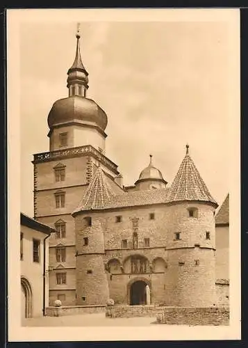 AK Würzburg, Festung Marienberg, am Scherenbergtor