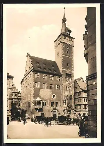 AK Würzburg, Gasthaus Ratskeller, Pächter Jos. Wiedemann, Grafeneckartturm