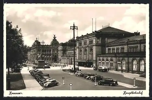 AK Hannover, Parkplatz vor dem Hauptbahnhof