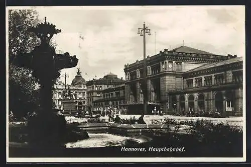 AK Hannover, Brunnen am Hauptbahnhof