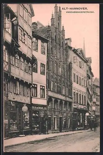 AK Hannover, Knochenhauerstrasse in der Altstadt