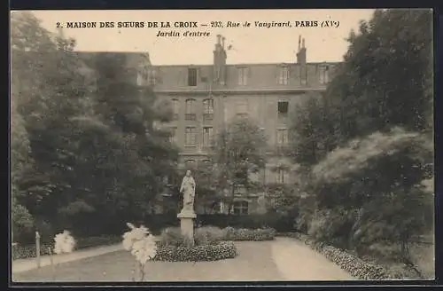 AK Paris, Maison des Soeurs de la Croix, 233, Rue de Vaugirard, Jardin d`entrée