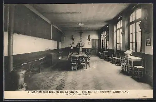 AK Paris, Maison des Soeurs de la Croix, 233, Rue de Vaugirard, Salle de Récréation