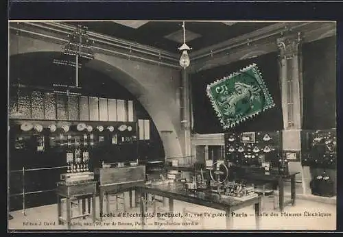 AK Paris, Ecole d`Electricité Bréguet, 81 Rue Falguiere, Salle des Mesures Électriques